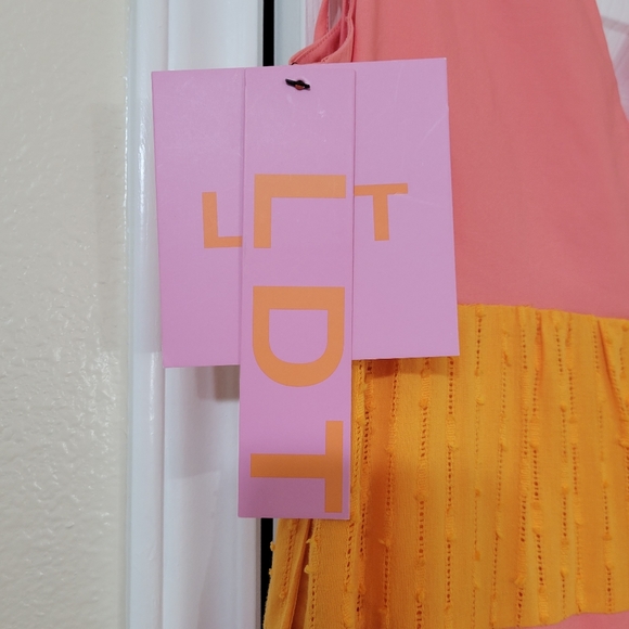 LDT Daphne Maxi Pink and Orange Dress. New with Tags. - Picture 5 of 13